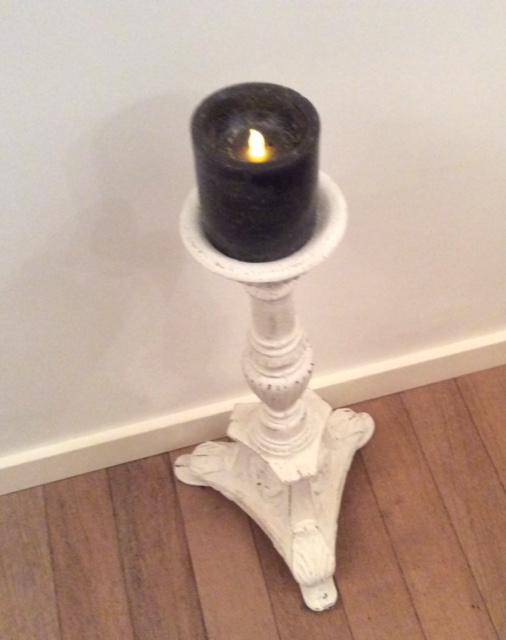 Mooie oude gietijzeren kandelaar, Ophalen of Verzenden