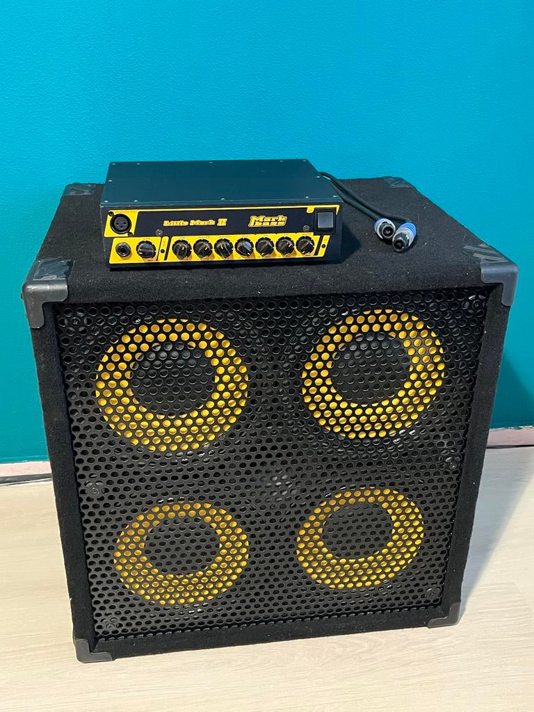 Markbass Little Mark II basversterker met 4x10 cab, Ophalen, Gebruikt, Basgitaar, 100 watt of meer