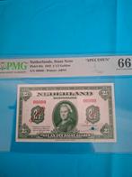 2.5 gulden Wilhelmina specimen uit 1943 in UNC gekeurd 66, Ophalen of Verzenden, 1 gulden, Los biljet