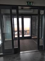 Hardhout schuifdeuren elektrische tocht sluis, Garagedeur, Ophalen of Verzenden, Zo goed als nieuw, Schuifdeur