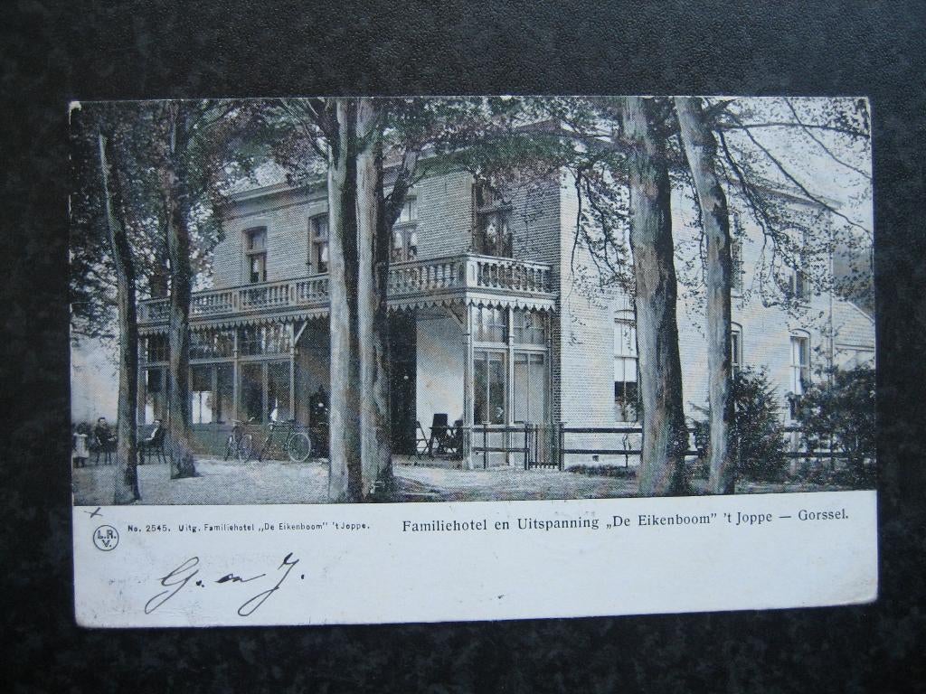 JOPPE  Gorssel uitspanning De Eikenboom 1907, Ophalen of Verzenden, Voor 1920, Gelderland