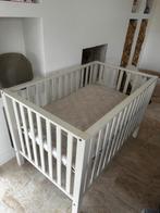 Tweelingbox inclusief matras en boxkleed, Ophalen, Zo goed als nieuw, Rechthoekig, In hoogte verstelbaar