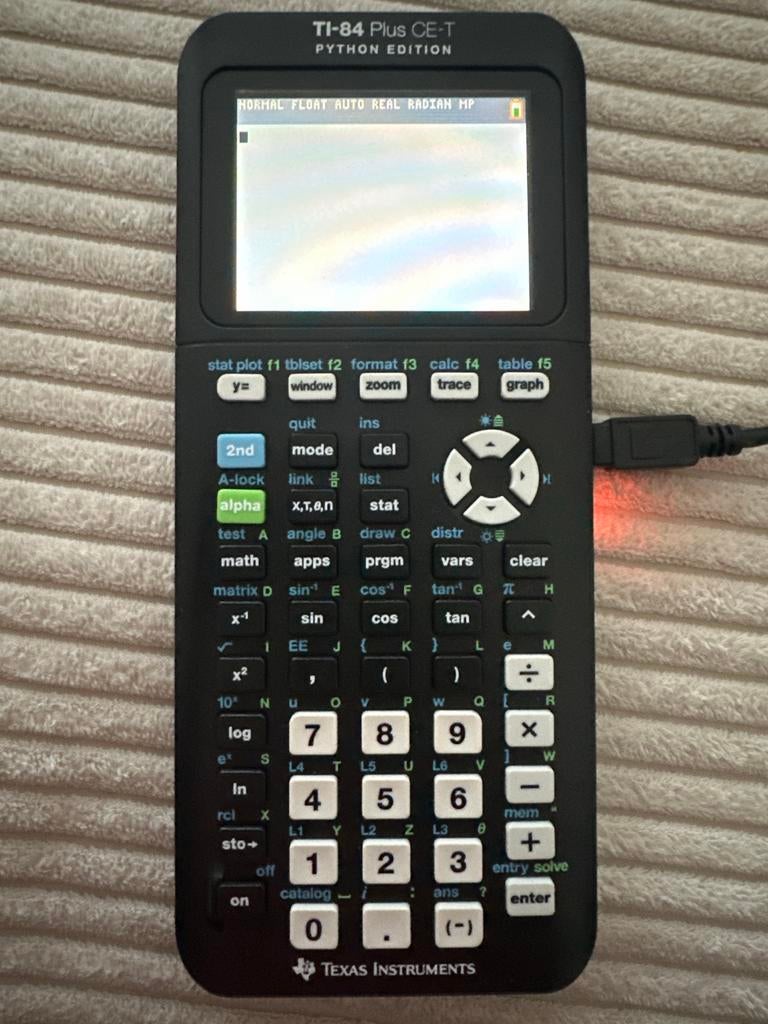 Grafische rekenmachine + oplader kabel, Ophalen of Verzenden, Grafische rekenmachine, Zo goed als nieuw