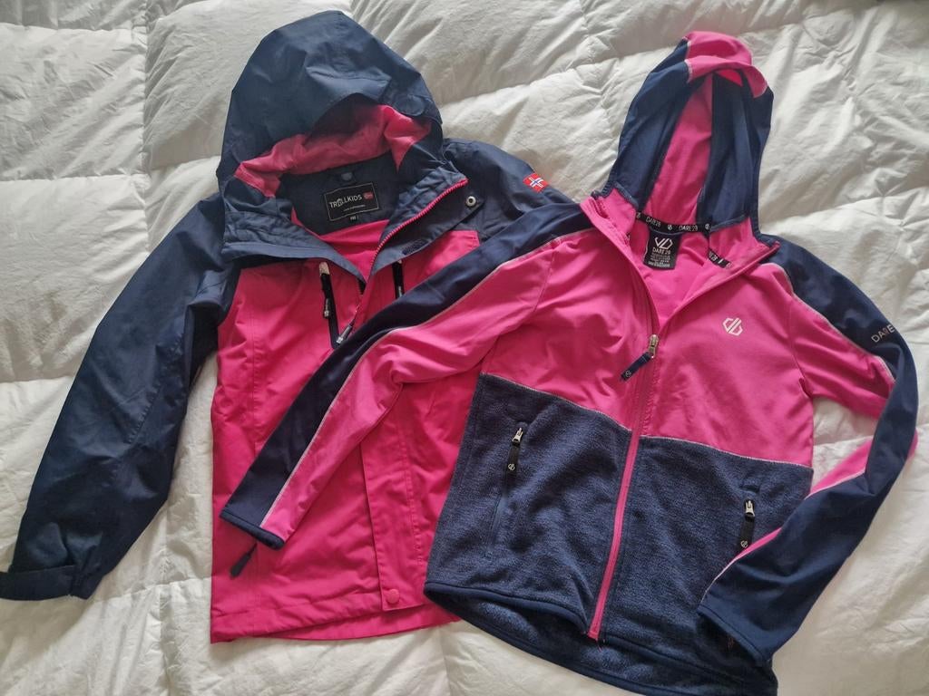 Jas + sportieve vest Trollkids en Dare2be, Ophalen of Verzenden, Zo goed als nieuw, Regenjas