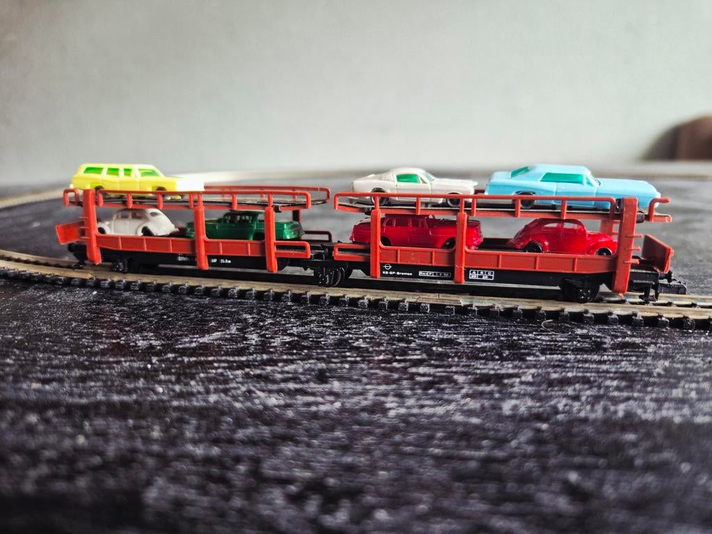 Arnold 0498 Autotransportwagon DB N-spoor, Hobby en Vrije tijd, Modeltreinen | N-Spoor, Arnold, Gebruikt, Gelijkstroom, Wagon