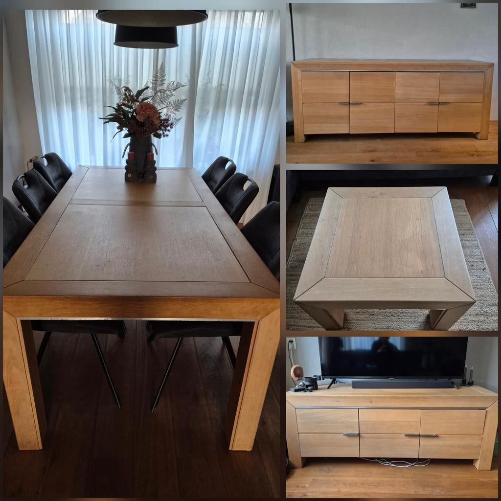 Eiken meubelset compleet / complete inboedel, Huis en Inrichting, Complete inboedels, Ophalen