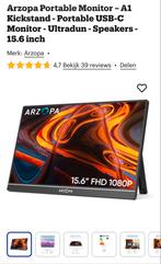 Arzopa A1 15.6” portable monitor, Computers en Software, Monitoren, IPS, Nieuw, Full HD, Ophalen of Verzenden