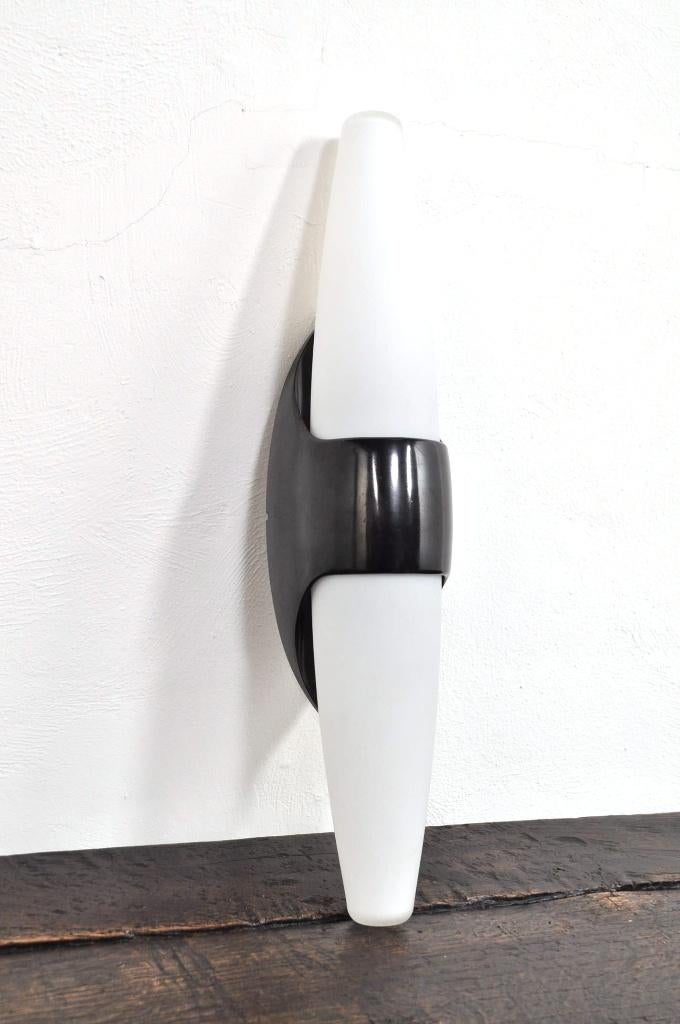 Vintage wandlamp Bo-Niko opaline bakeliet lamp jaren 60