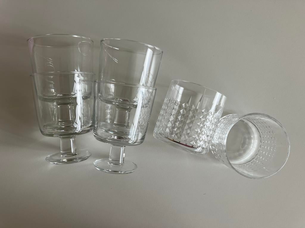 Diverse IKEA glazen - set van 4+2, Ophalen, IKEA, Zo goed als nieuw, Glas