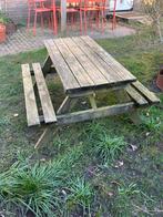 Picknicktafel kids, Tuin en Terras, Picknicktafels, Ophalen, Zo goed als nieuw, Rechthoekig, Hout