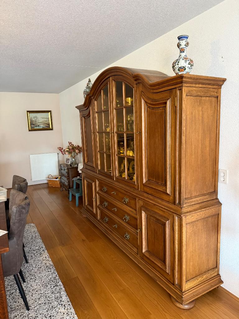 Vintage Eikenhouten Buffetkast, Ophalen, Gebruikt, 200 cm of meer, Eikenhout