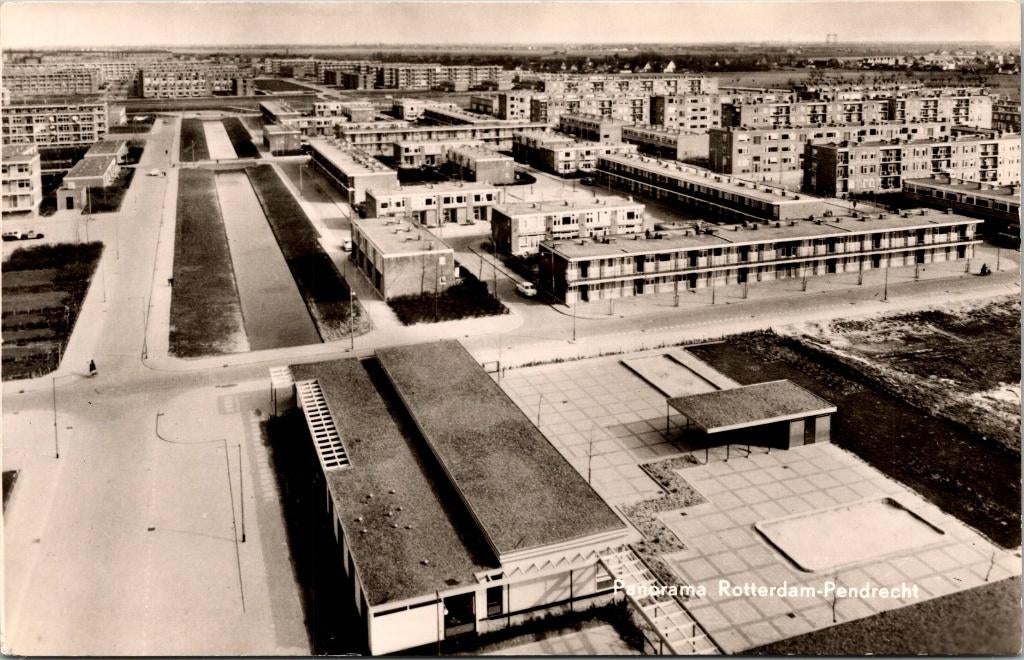 Rotterdam Pendrecht - Panorama, Verzamelen, Verzenden, 1940 tot 1960, Ongelopen, Zuid-Holland