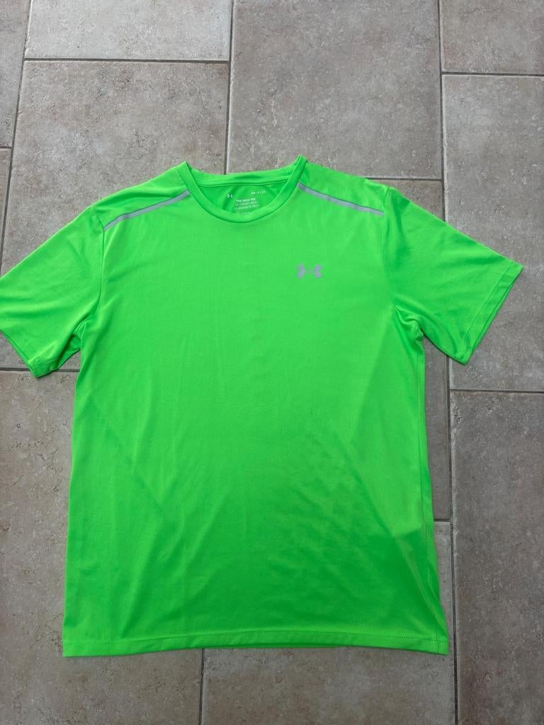 Under Armour Tech T-shirt - Neon Groen, Fitness, Under Armour, Ophalen of Verzenden, Gedragen