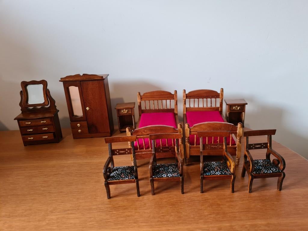 Shackman Deluxe handgesneden kersenhouten poppenmeubels,, Ophalen of Verzenden, Nieuw, Overige typen
