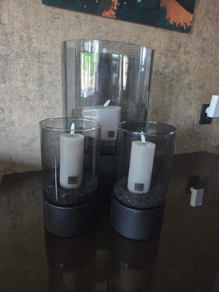 Initials windlichten eric kuster richmond style, Ophalen, Overige materialen, 25 tot 50 cm, Zo goed als nieuw