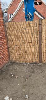 Nieuwe Schutting met Bamboe/ijzer, Tuin en Terras, 1 tot 2 meter, 6 meter of meer, Nieuw, Ophalen of Verzenden