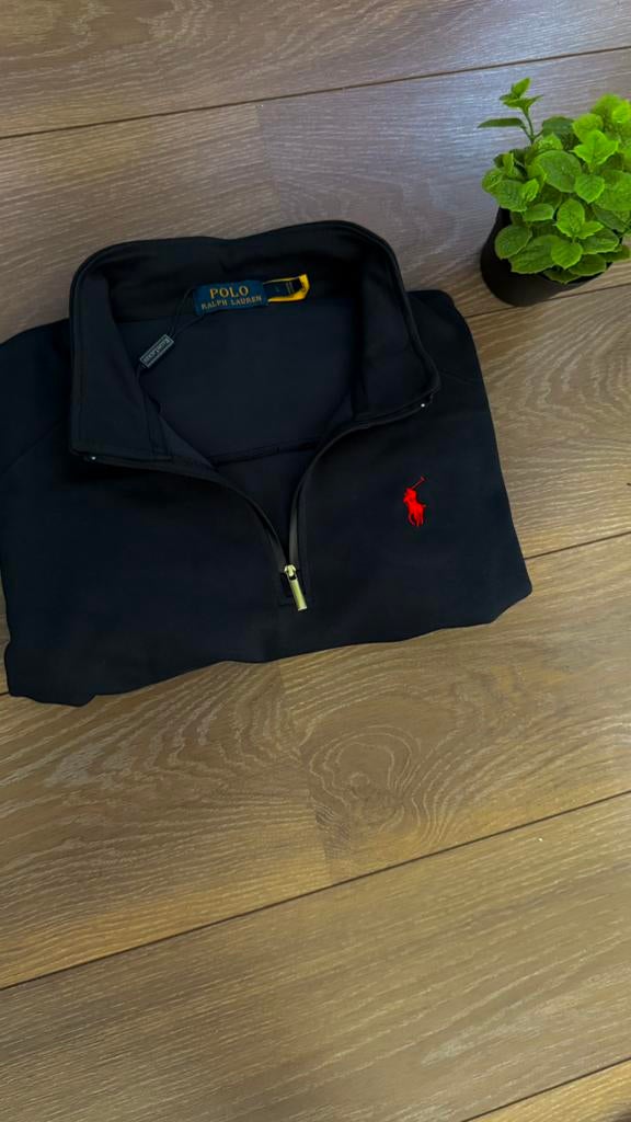 Ralph lauren quater zip, Ophalen of Verzenden, Zo goed als nieuw, Maat 48/50 (M), Blauw