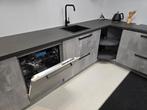 NIEUW showmodel betonlook hoekkeuken industrieel €9250,-, Huis en Inrichting, Ophalen, Nieuw, Grijs, 200 cm of meer
