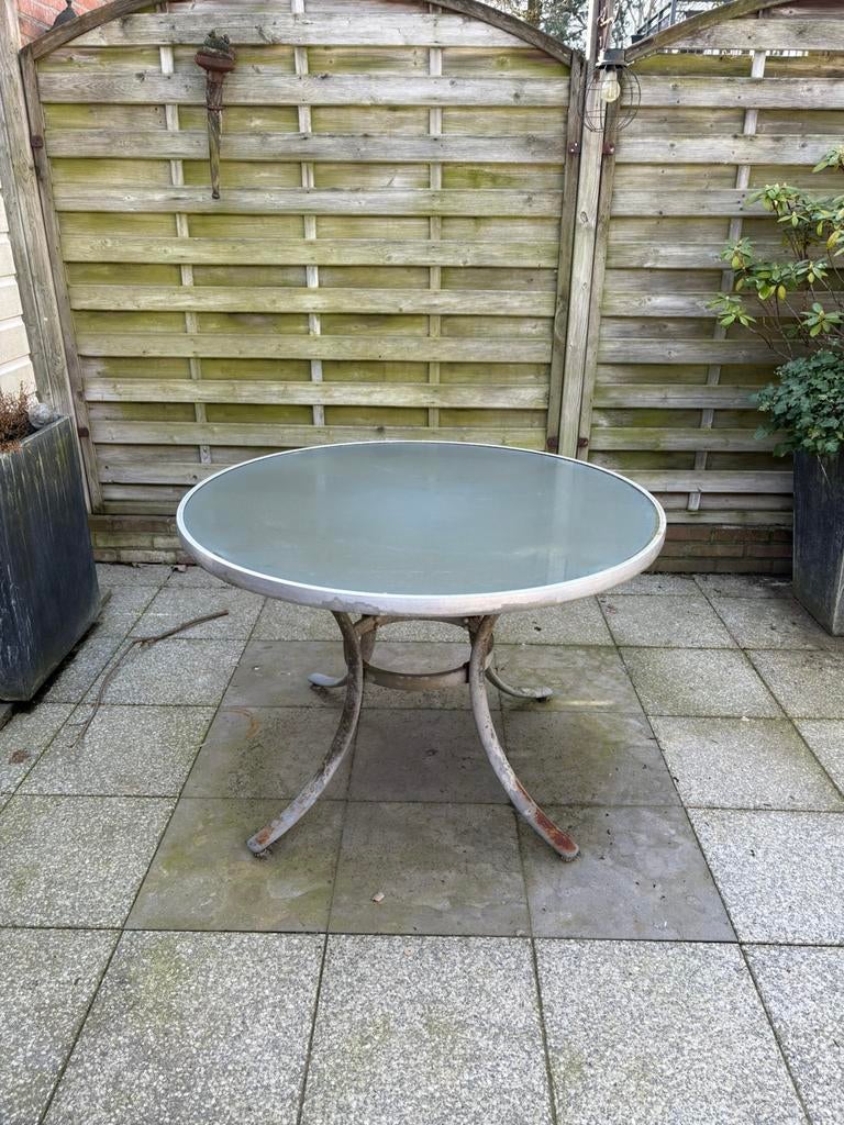 Tuintafel, Tuin en Terras, Ophalen, Gebruikt, Rond, Overige materialen