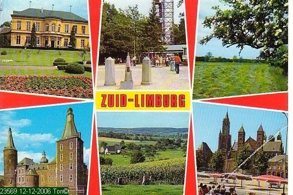 Ansichtkaart	Zuid-Limburg	6-luik, Verzenden, 1960 tot 1980, Gelopen, Limburg