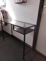 Ikea laptoptafel met glazen blad en extra plankje, Computers en Software, Laptoptafels, Ophalen, Gebruikt