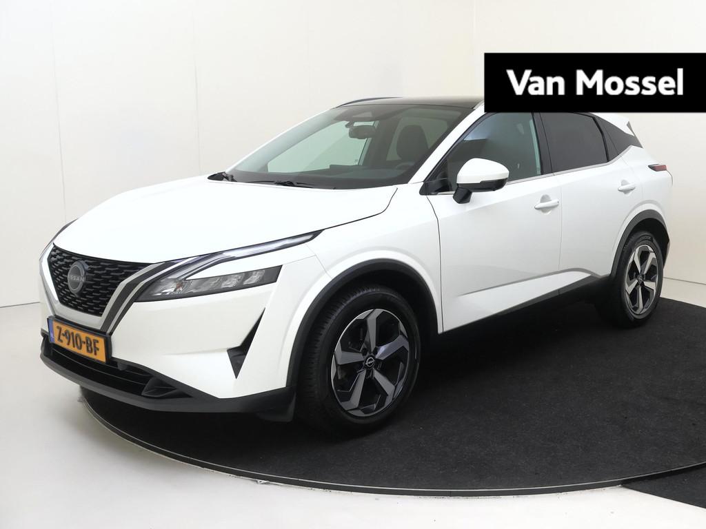Nissan Qashqai 1.3 MHEV Xtronic N-Connecta | Panoramadak | A, Auto's, Nissan, Stof, Euro 6, Wit, Origineel Nederlands