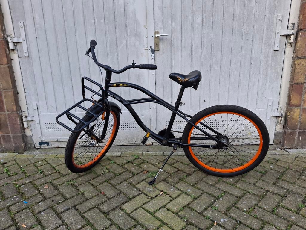 Popal Cruiser 24" zwart/oranje, Ophalen, Gebruikt, Staal, Cruiser
