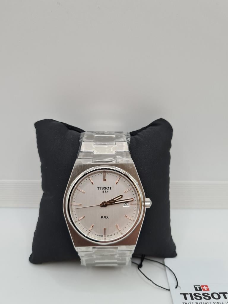 Tissot PRX 40mm - Wit - Nieuw met Factuur & Garantie, Staal, Staal, -, Verzenden