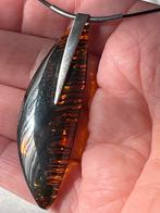 Zilveren ketting met Baltische barnsteen, Ophalen of Verzenden, Zo goed als nieuw, Zilver