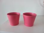 Set van 2 IKEA Papaja bloempotten, roze, Kunststof, Rond, Binnen, Ophalen of Verzenden