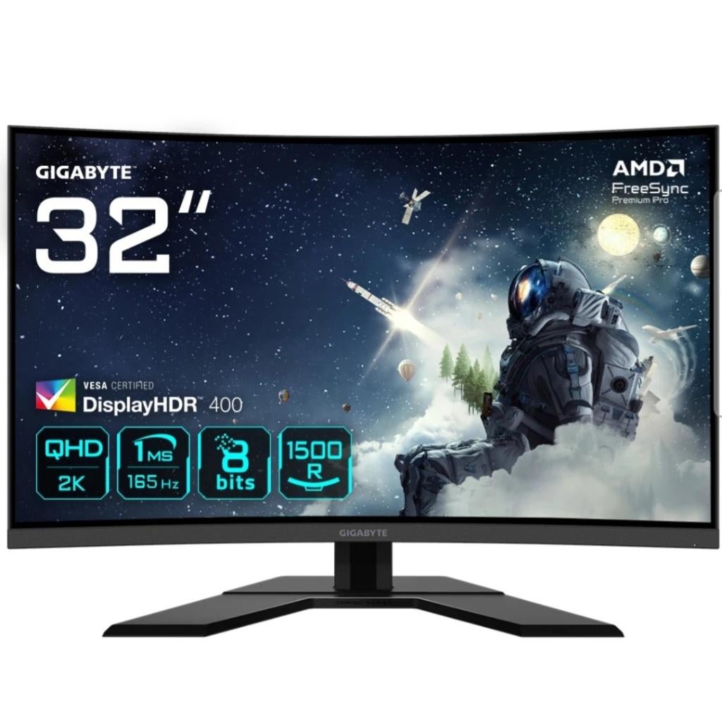 Gigabyte G32QC Gaming Monitor, Computers en Software, Monitoren, IPS, Gigabyte, Minder dan 1 ms, Zo goed als nieuw