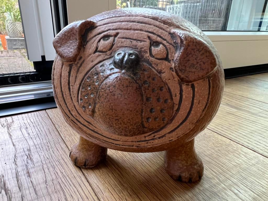Vintage XXL Lisa Larson Gustavsberg Bulldog Kennelserie 60’s, Antiek en Kunst, Ophalen of Verzenden