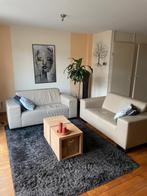 Lederen 2-zits bankstel (2 stuks), Huis en Inrichting, Banken | Bankstellen, Ophalen, Gebruikt, 150 tot 200 cm, Tweepersoons