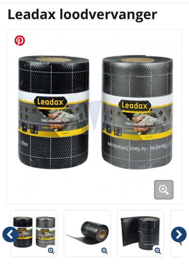 Leadax loodvervanger 230x20cm, Kunststof, Zwart, Nieuw, Ophalen of Verzenden