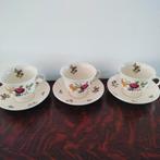 Wedgwood Queen’s Spray – kop en schotels – Engels bone china, Ophalen of Verzenden, Zo goed als nieuw, Wedgwood, Kop(pen) en/of Schotel(s)