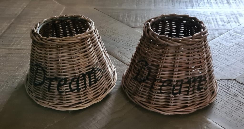 Rivièra Maison 2 lampenkapjes, Huis en Inrichting, Ophalen, Gebruikt, Landelijk, Romantisch