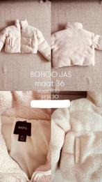 Boohoo Teddy jas maat S • Beige/creme, Verzenden, Zo goed als nieuw, Maat 38/40 (M), Beige