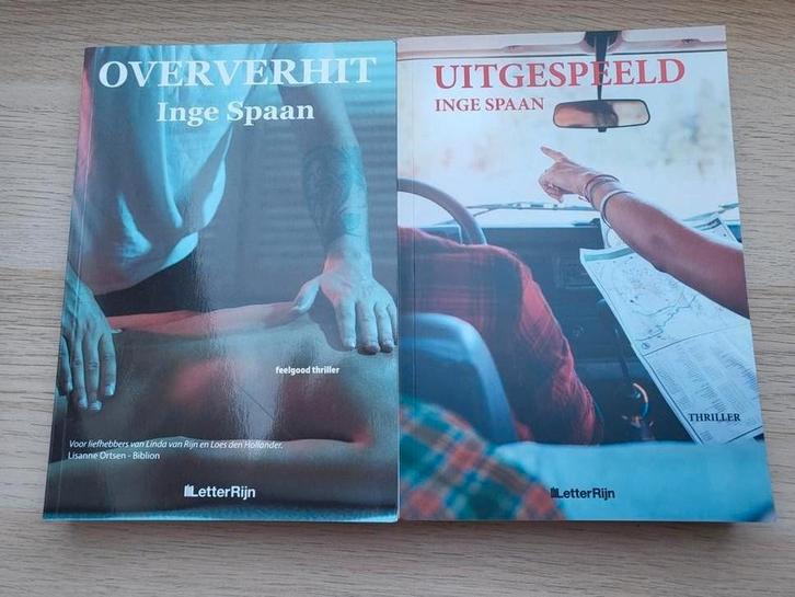 Inge Spaan - Oververhit & Uitgespeeld (2 thrillers), Boeken, Thrillers, Gelezen, Nederland, Ophalen of Verzenden