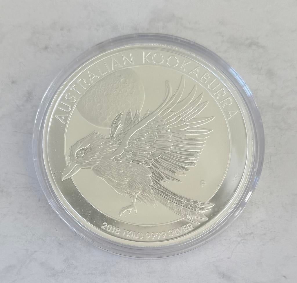 1 kilo zilver 2018 Australian - Kookaburra 999 zilver, Ophalen of Verzenden, Zilver