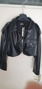 Zara Cropped Faux Leren Jasje Zwart Maat M, Kleding | Dames, Maat 46/48 (XL) of groter, Nieuw, Ophalen of Verzenden, Zara
