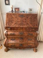 Antiek wortelnotenhout secretaire mahoniefineer hout bureau, Huis en Inrichting, Kasten | Secretaires, Ophalen, Gebruikt
