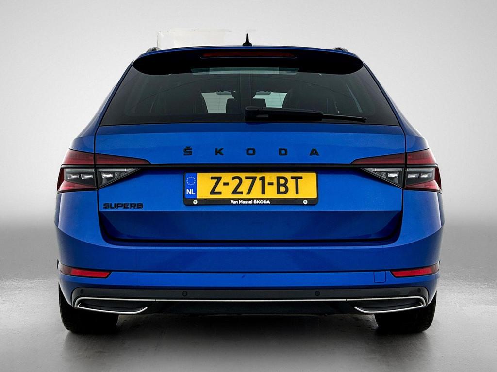 Skoda Superb Combi 1.5 TSI ACT Sportline Business | PANO SCH, Auto's, Skoda, 12 maanden, 1498 cc, 4 cilinders, Blauw