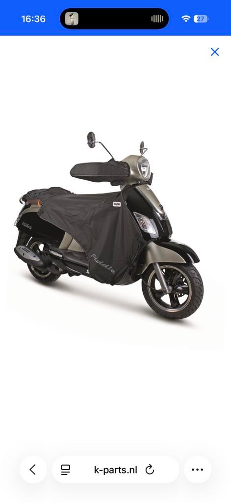 Beenkleed met handwarmers Fiddle 2 scooter, Ophalen of Verzenden, Zo goed als nieuw