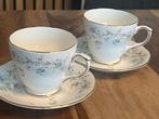 Vintage Duchess "Tranquility" theekopjes en schotels (2 sets, Ophalen of Verzenden
