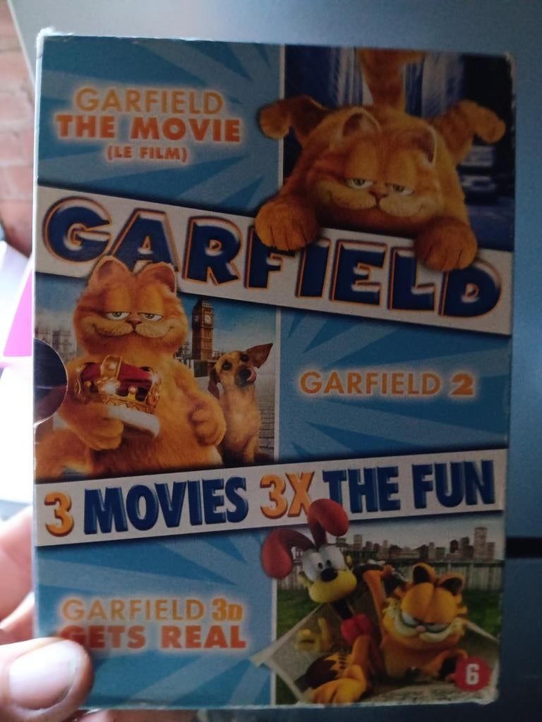Garfield 1 2 3 dvd box nieuwstaat, Ophalen of Verzenden, Zo goed als nieuw, Speelkaart(en)