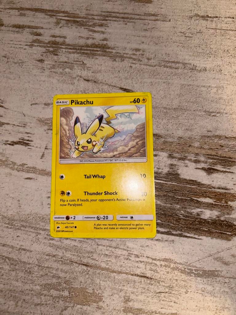 Pikachu Pokémon kaart 60 HP, Ophalen, Gebruikt, Losse kaart
