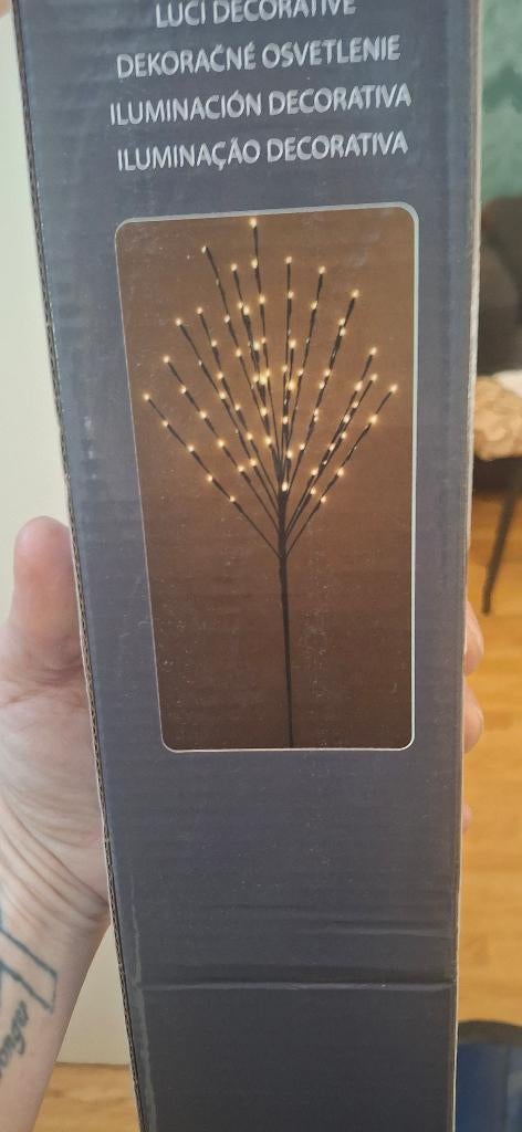 Led verlichting  tak, Ophalen, Metaal, Met verlichting, Wit