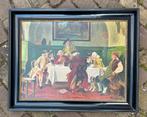 Vintage schilderij – 18e‑eeuws stijl tafereel, Ophalen of Verzenden