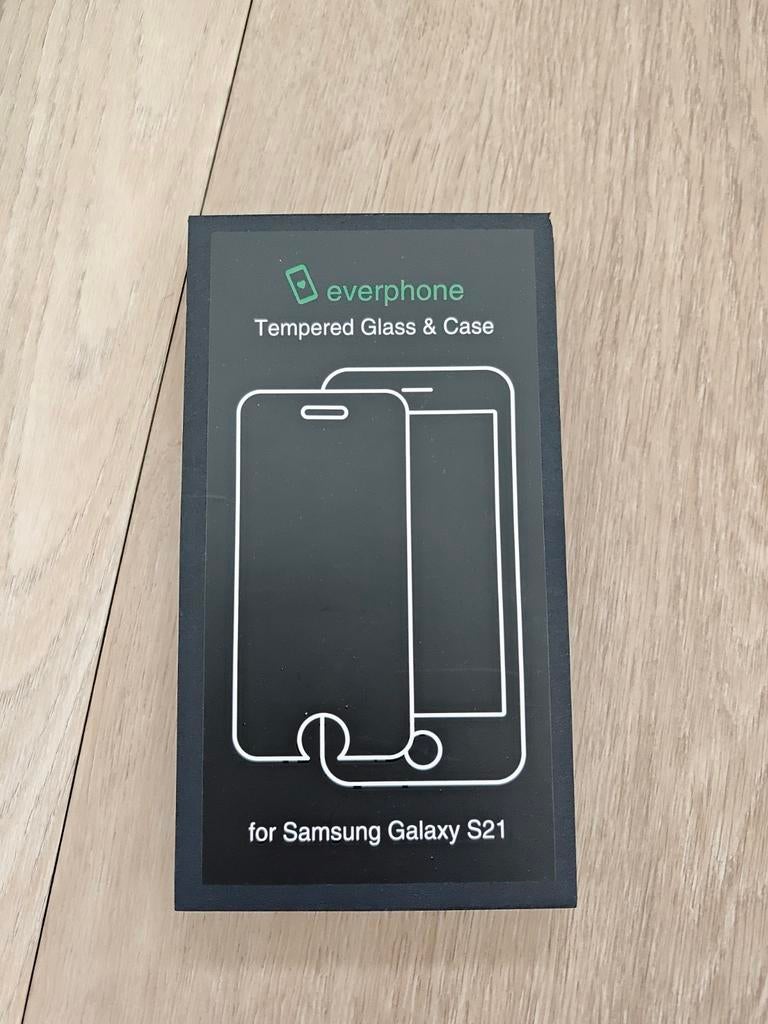 Everphone Tempered Glass & Case voor Samsung Galaxy S21, Ophalen of Verzenden, Nieuw, Overige modellen, Hoesje of Tasje