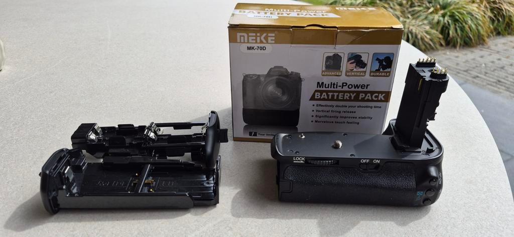 Meike MK-70D Multi-Power Battery Pack voor Canon, Ophalen of Verzenden, Zo goed als nieuw